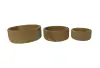 Product image 4 of the product “Salad bowls round, wide from teak root wood, Set of 3. Sizes: L: 25x25x9cm H. M:20x20x8cm H. S: 15x15x7cm H. ”